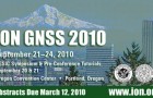 Рефераты докладов ION GNSS 2010 будут представлены к 12 марта.